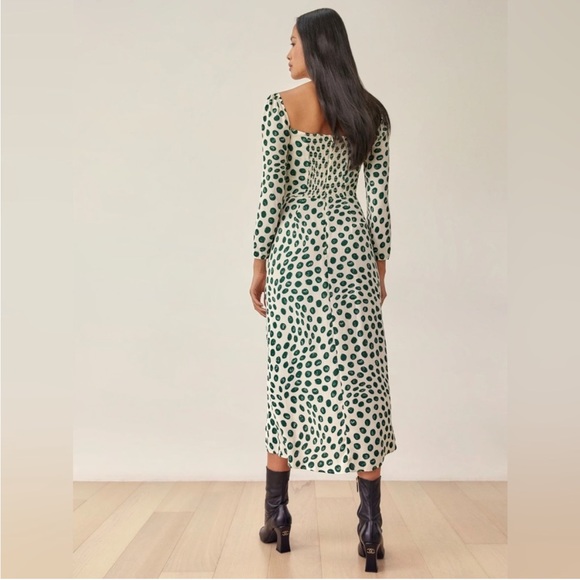 Reformation Hilda Midi Dress in Tapioca - Picture 2 of 7
